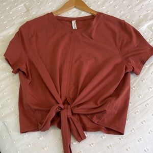 Lululemon Cropped Tie front Top